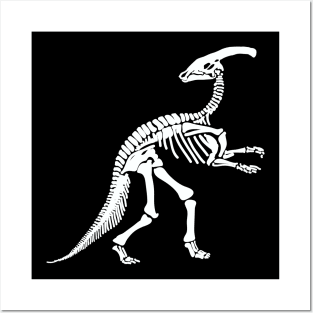 Terra Fossil Parasaurus Dinosaur White Posters and Art